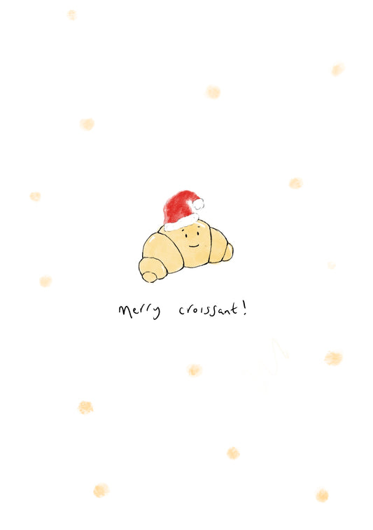 merry croissant christmas card