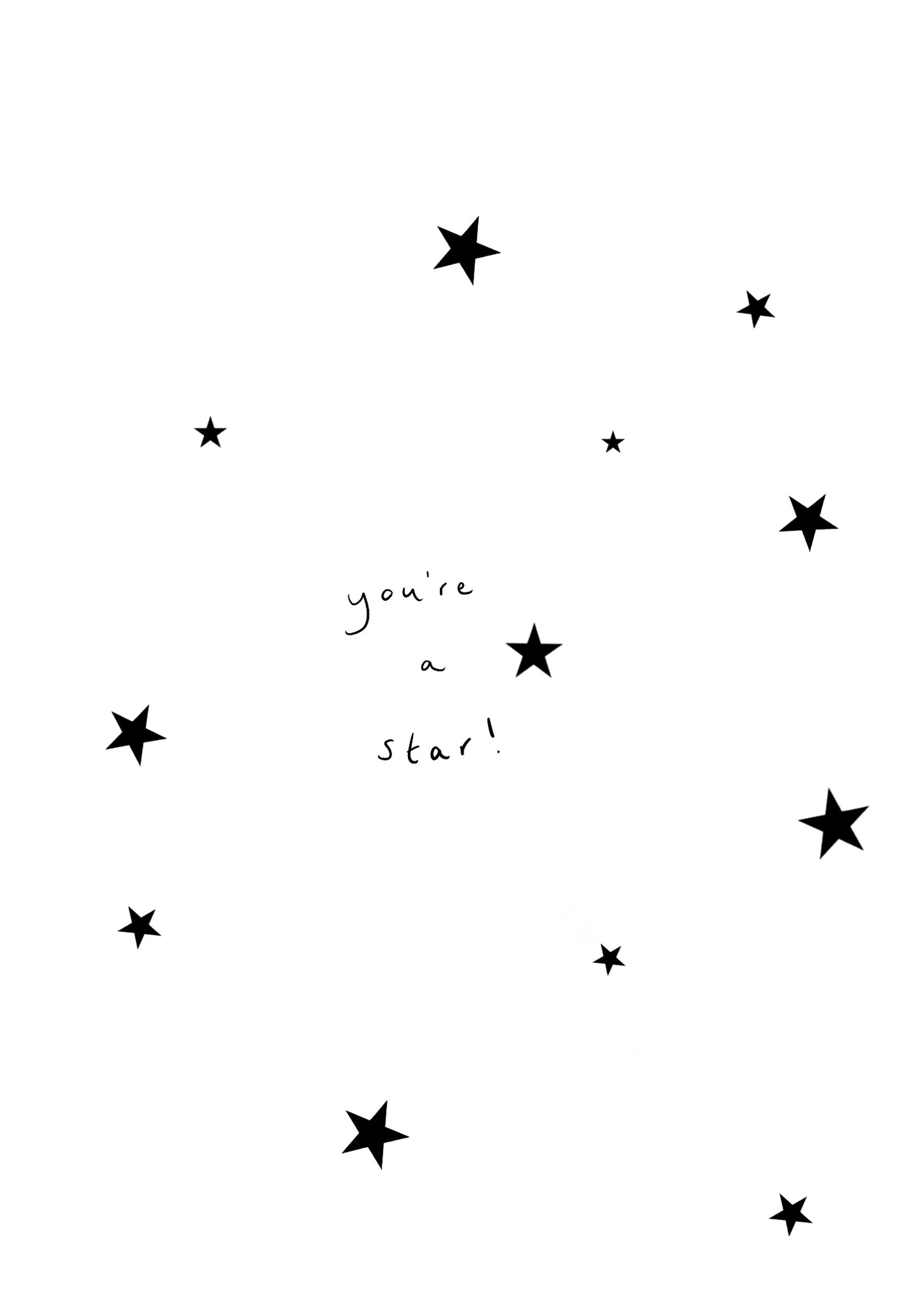 you're a star! card