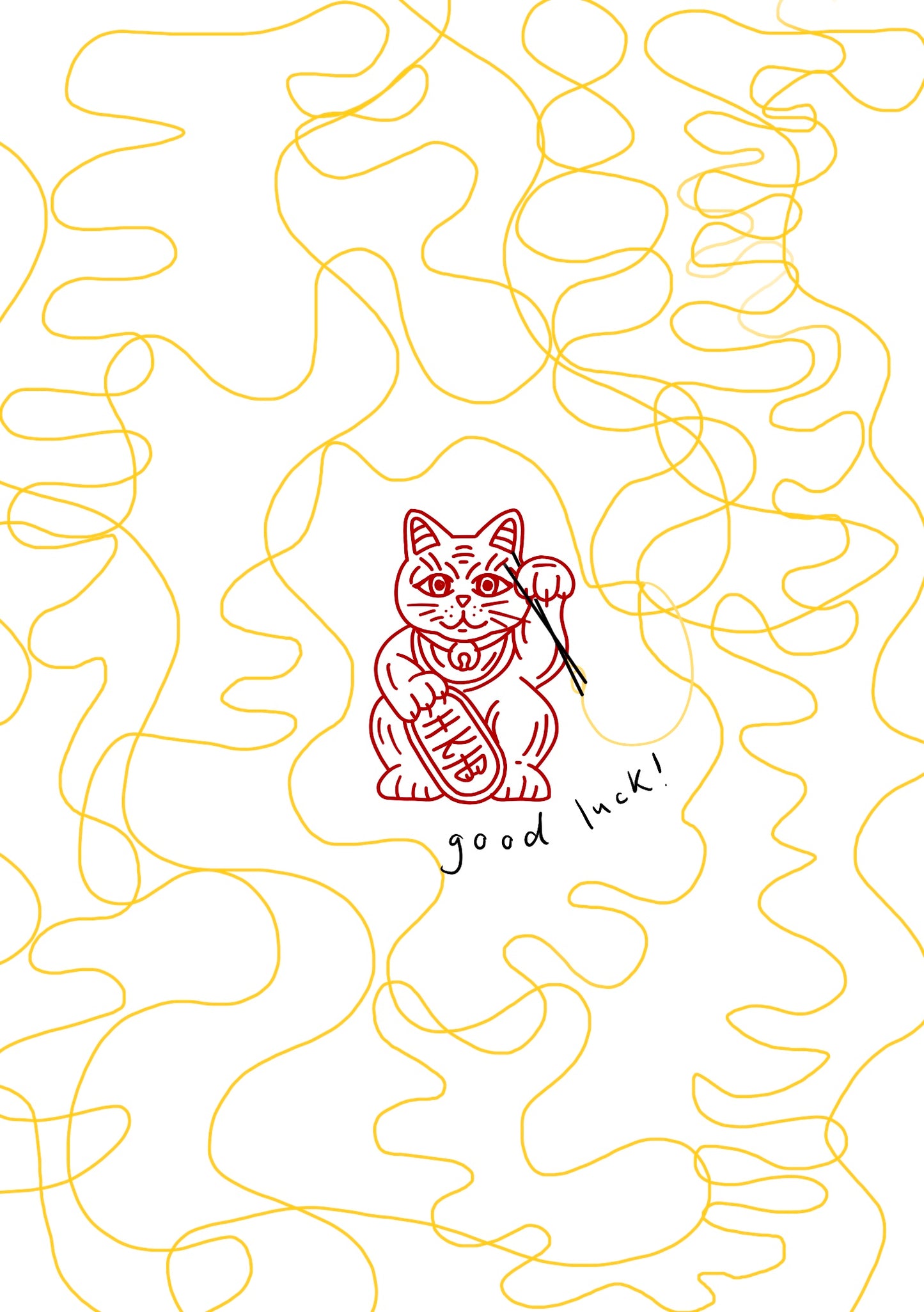 lucky cat card