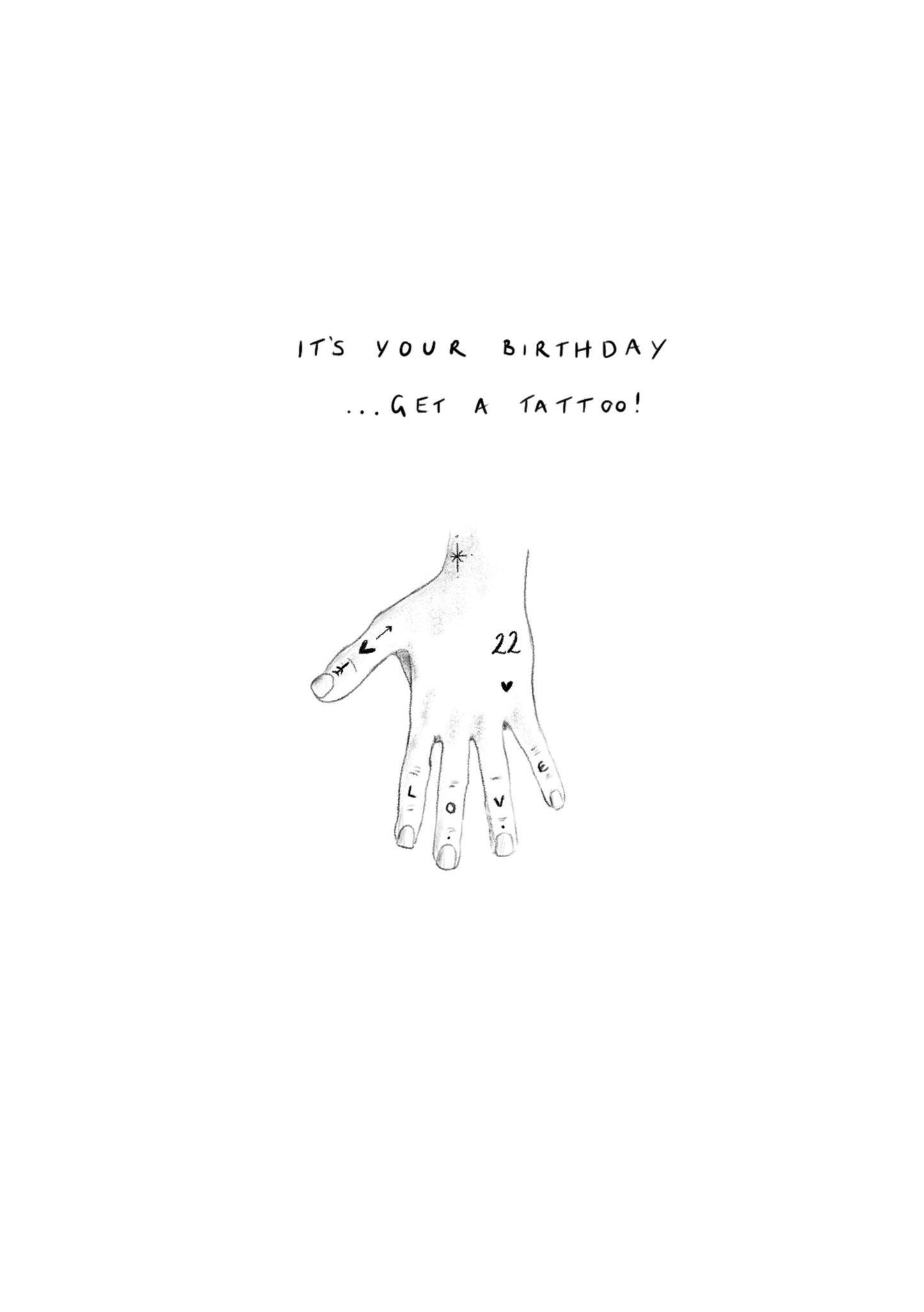 get a tattoo! birthday card