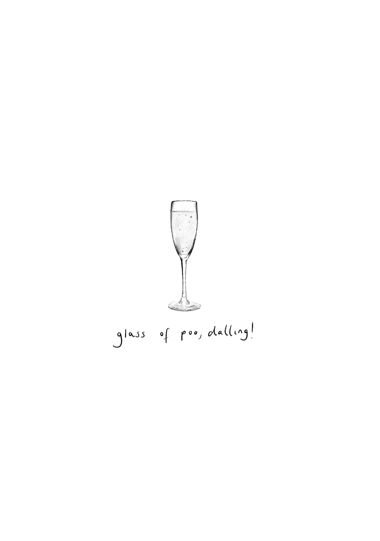 glass of poo dalling! card