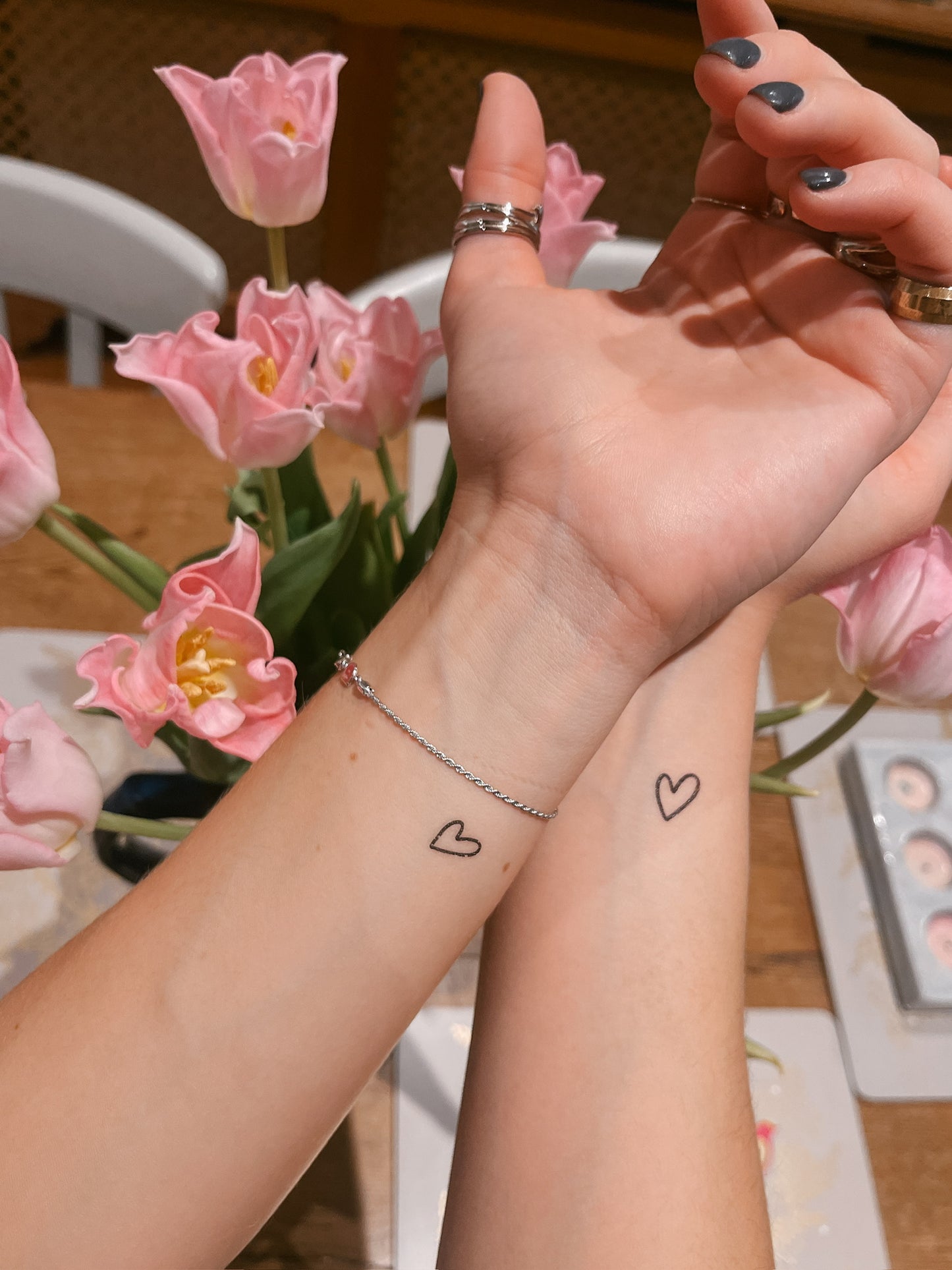 hearts temporary tattuu