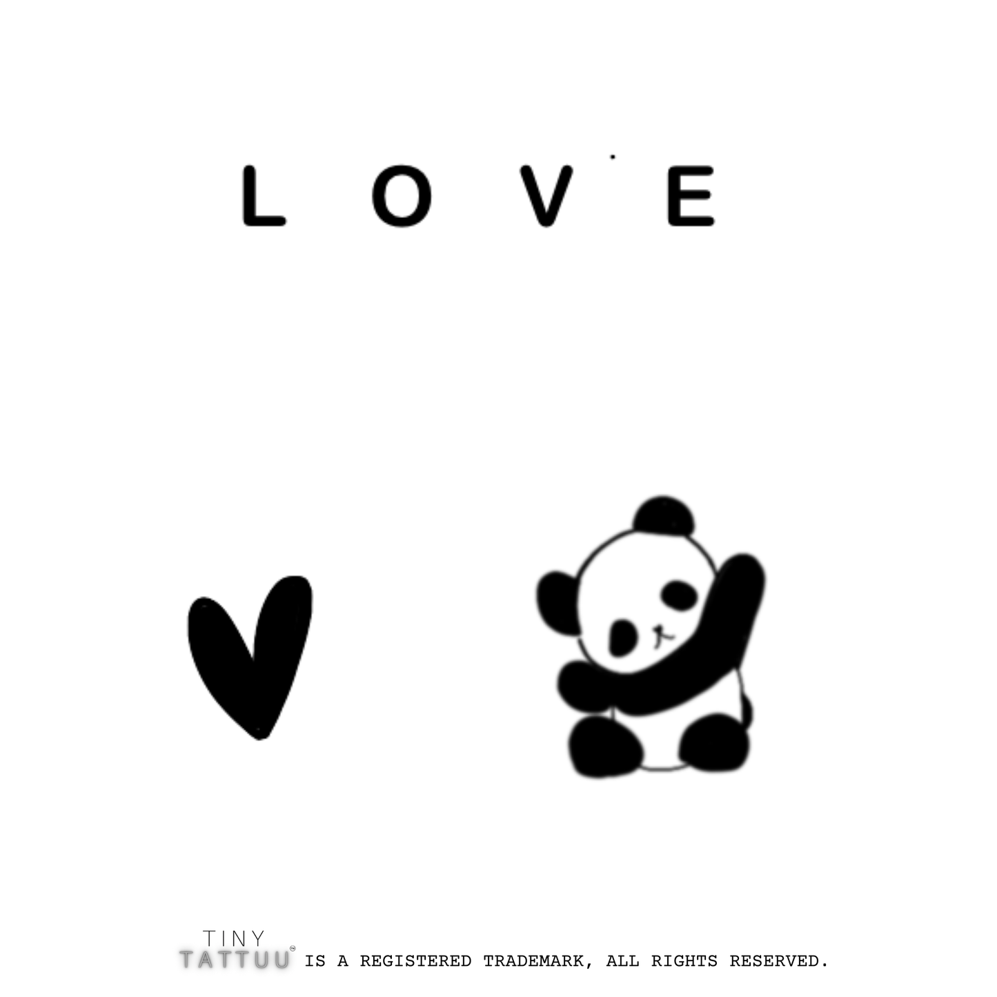panda temporary tattuu