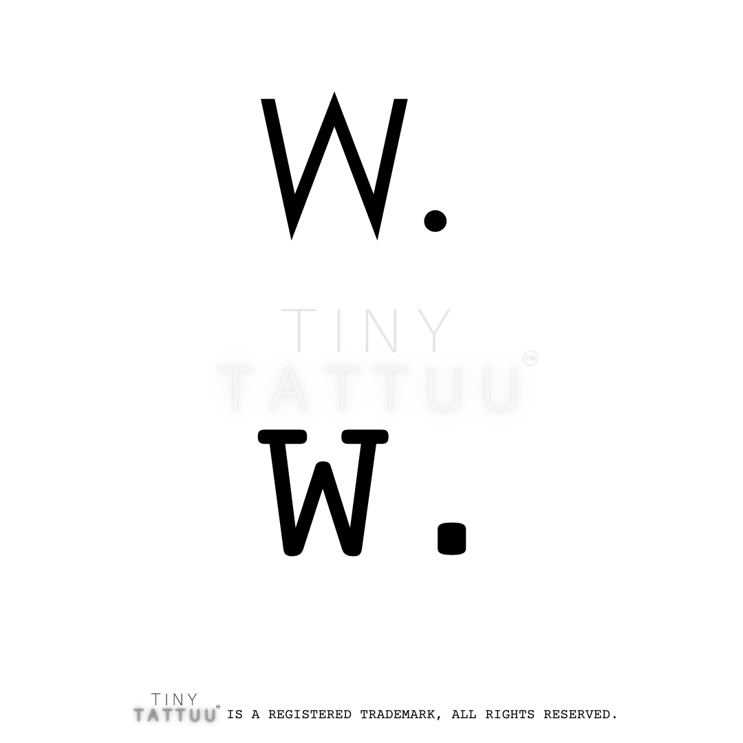 W letter/initial temporary tattuu