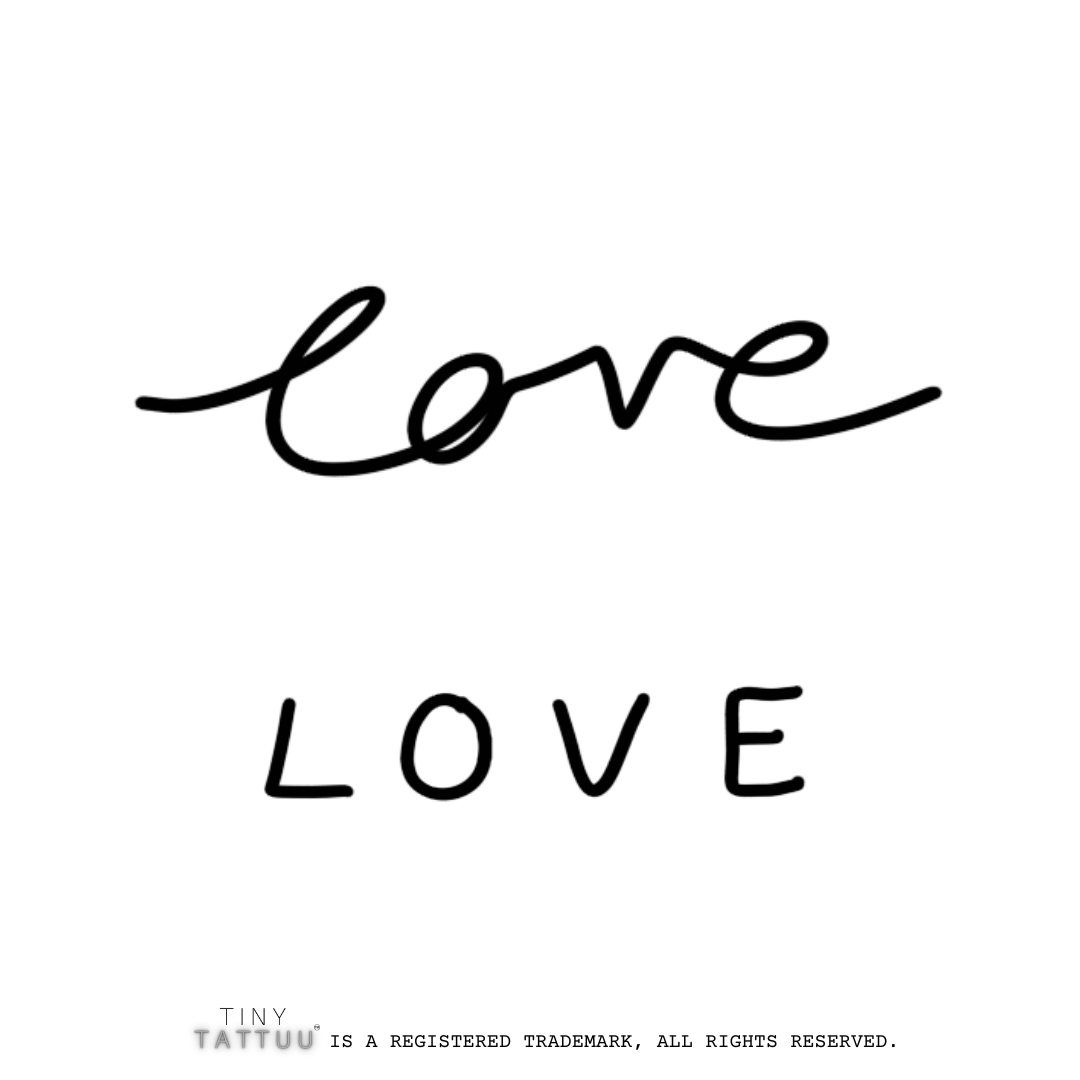 love temporary tattuu
