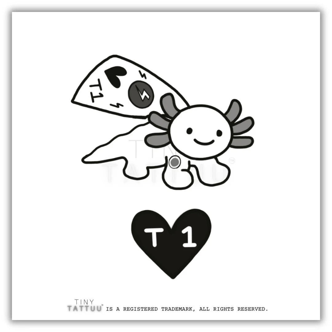 axolotyl type 1 diabetes charity temporary tattuu
