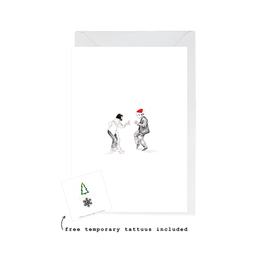 dancing buddy christmas card