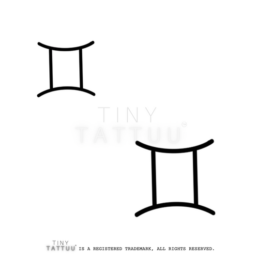 gemini star sign temporary tattuu