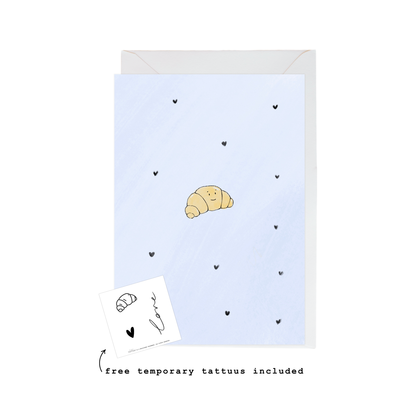 hearts & croissant card
