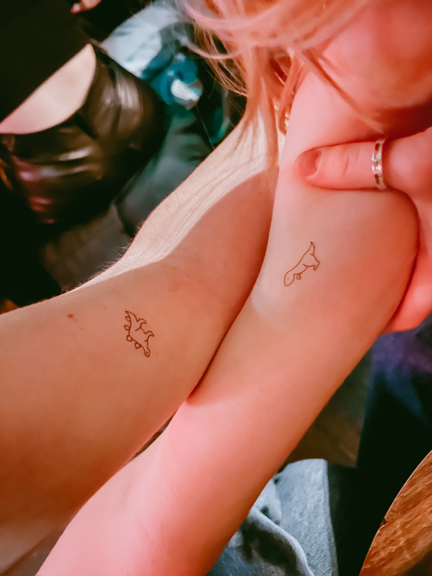 dinosaur duo temporary tattuu