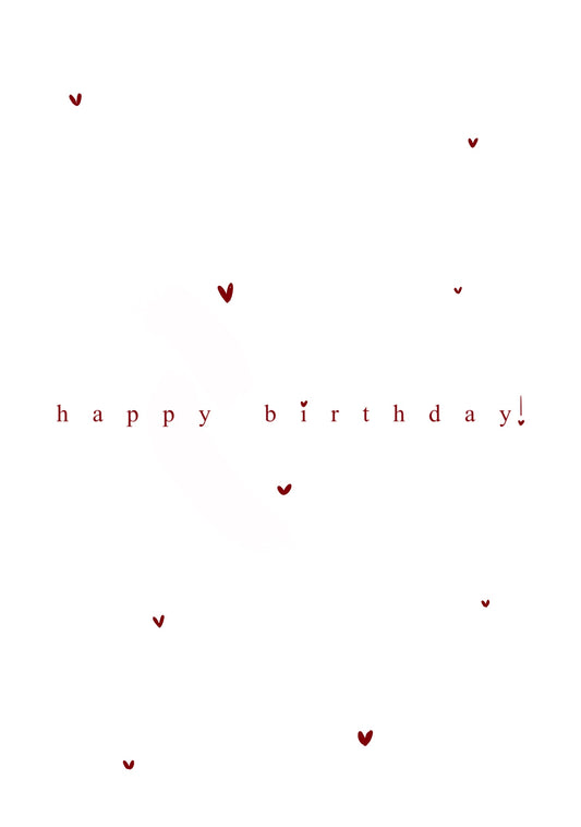 happy hearts birthday card