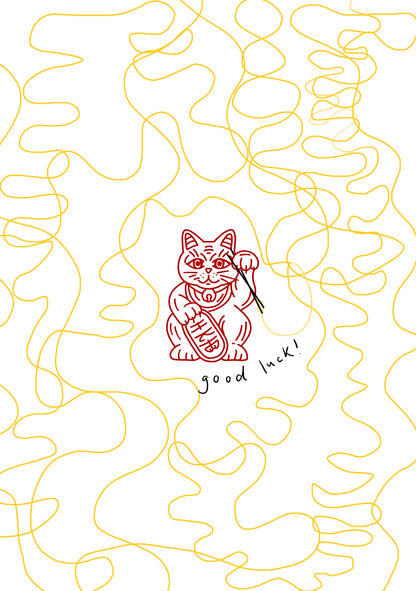 lucky cat card