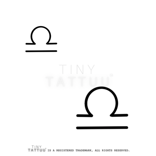 Two black Omega symbols on a white background with 'Tiny Tattuu' branding.