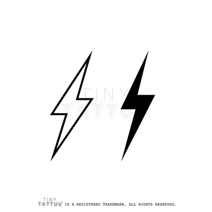 lightning bolt temporary tattuu