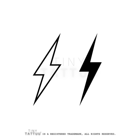 lightning bolt temporary tattuu