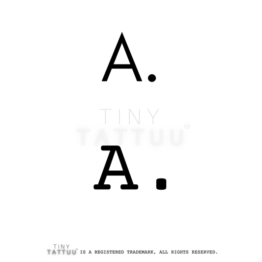 A letter/initial temporary tattuu