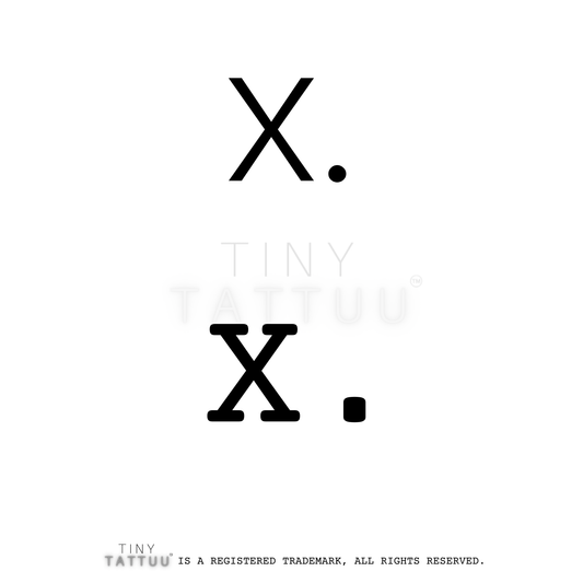X letter/initial temporary tattuu