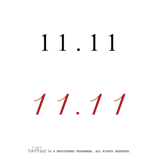 11.11 temporary tattuu