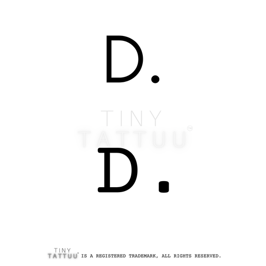 D letter/initial temporary tattuu