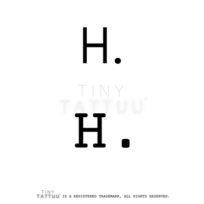H letter/initial temporary tattuu