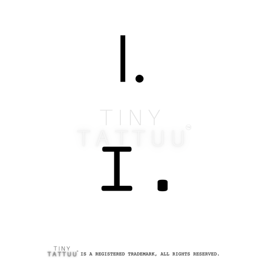 I letter/initial temporary tattuu