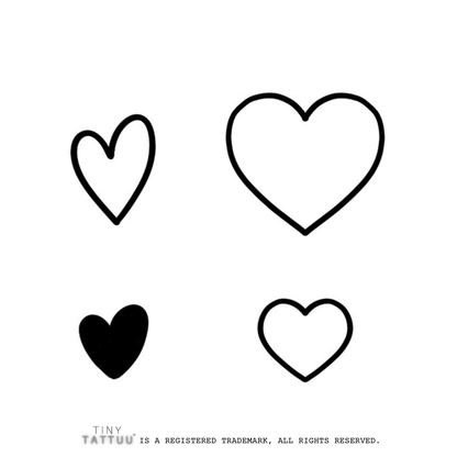 hearts temporary tattuu