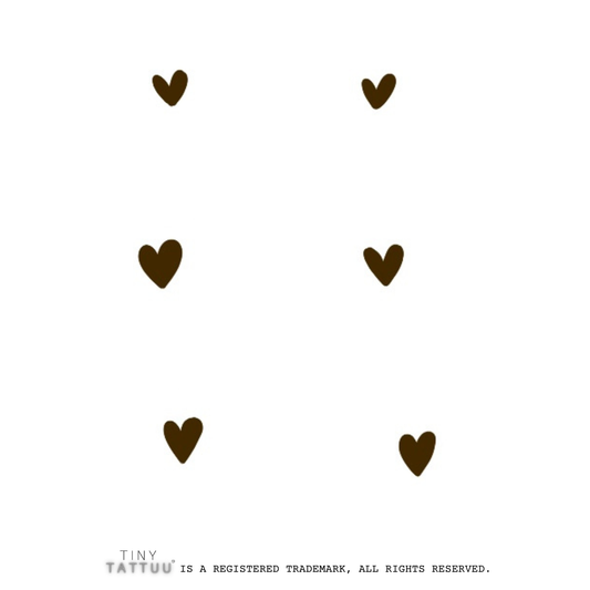 brown freckle hearts temporary tattuu