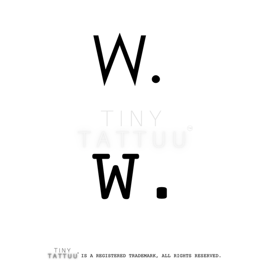 W letter/initial temporary tattuu