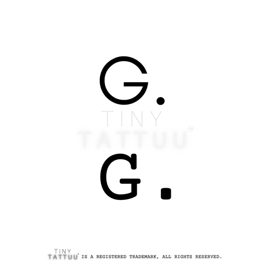 G letter/initial temporary tattuu