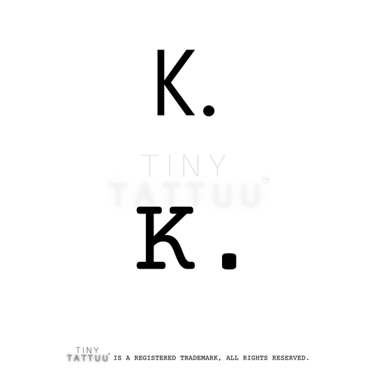 K letter/initial temporary tattuu