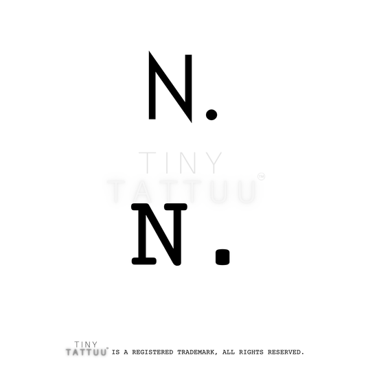 N letter/initial temporary tattuu