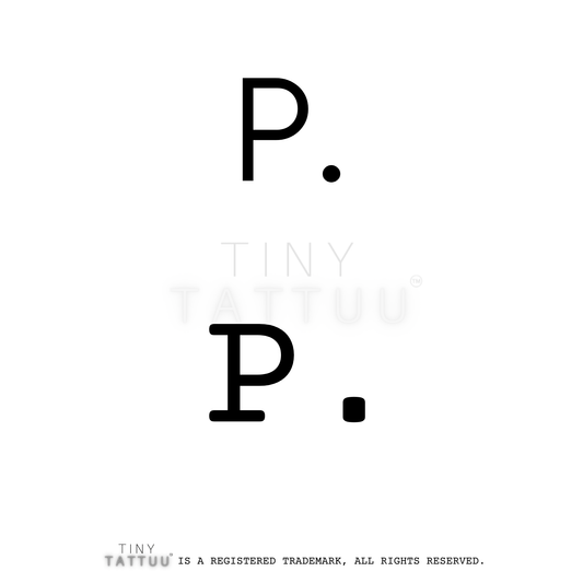 P letter/initial temporary tattuu
