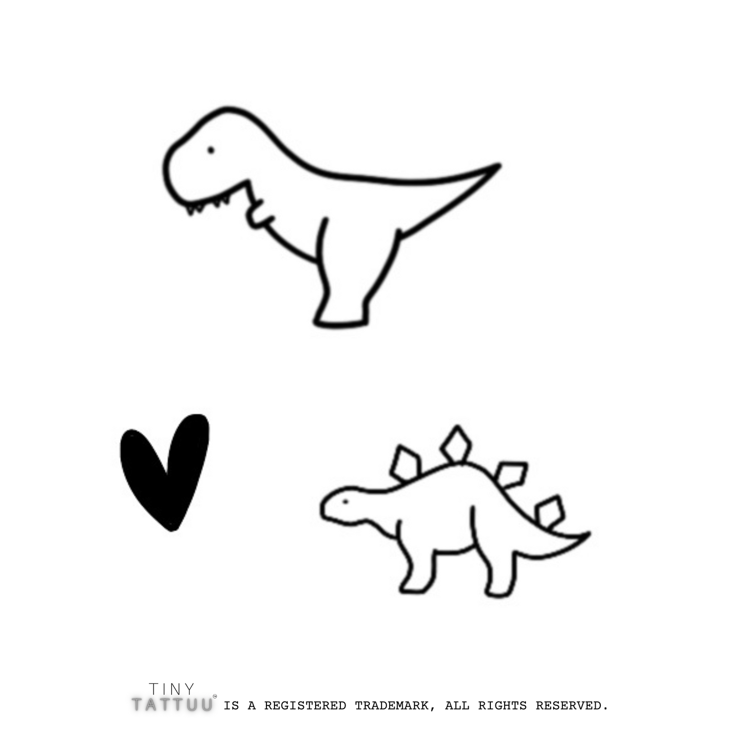 dinosaurs temporary tattuu