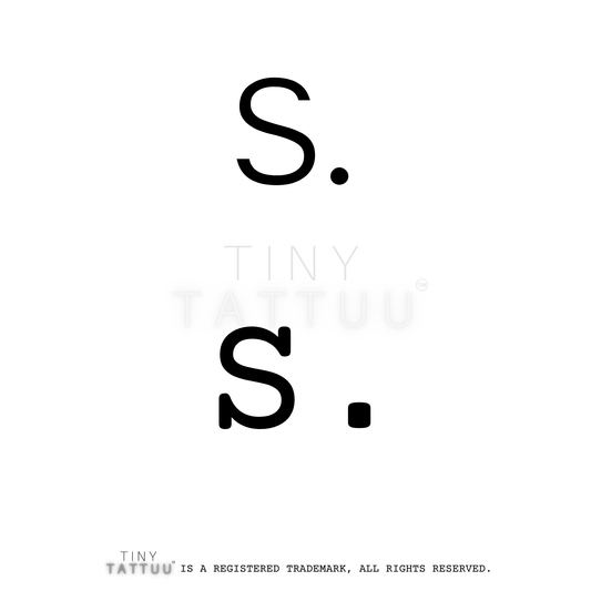S letter/initial temporary tattuu