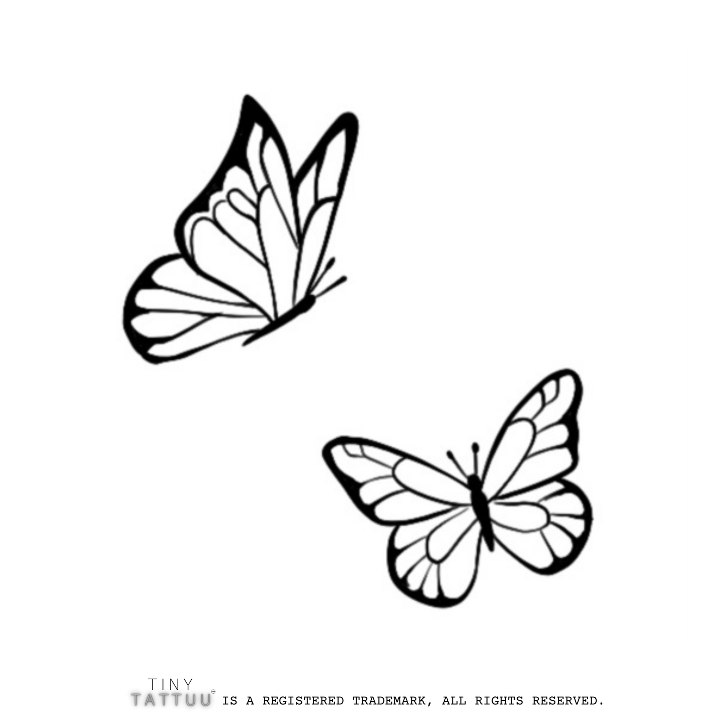 butterflies temporary tattuu