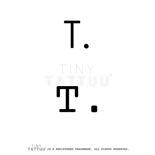 T letter/initial temporary tattuu