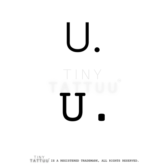 U letter/initial temporary tattuu
