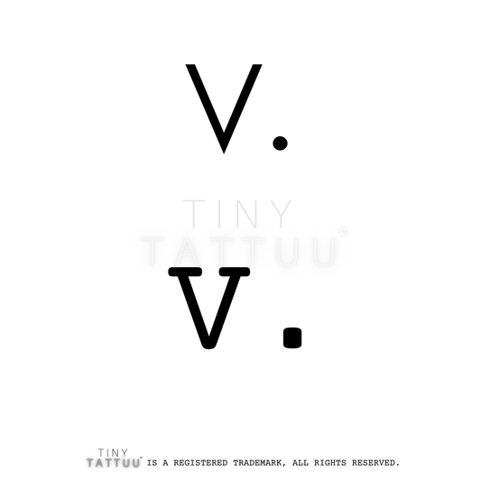 V letter/initial temporary tattuu