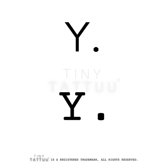 Y letter/initial temporary tattuu