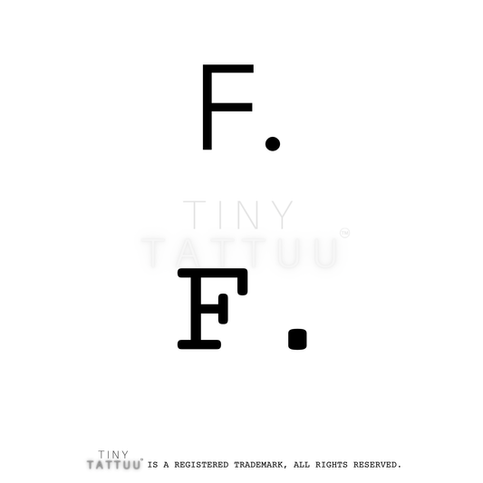 F letter/initial temporary tattuu