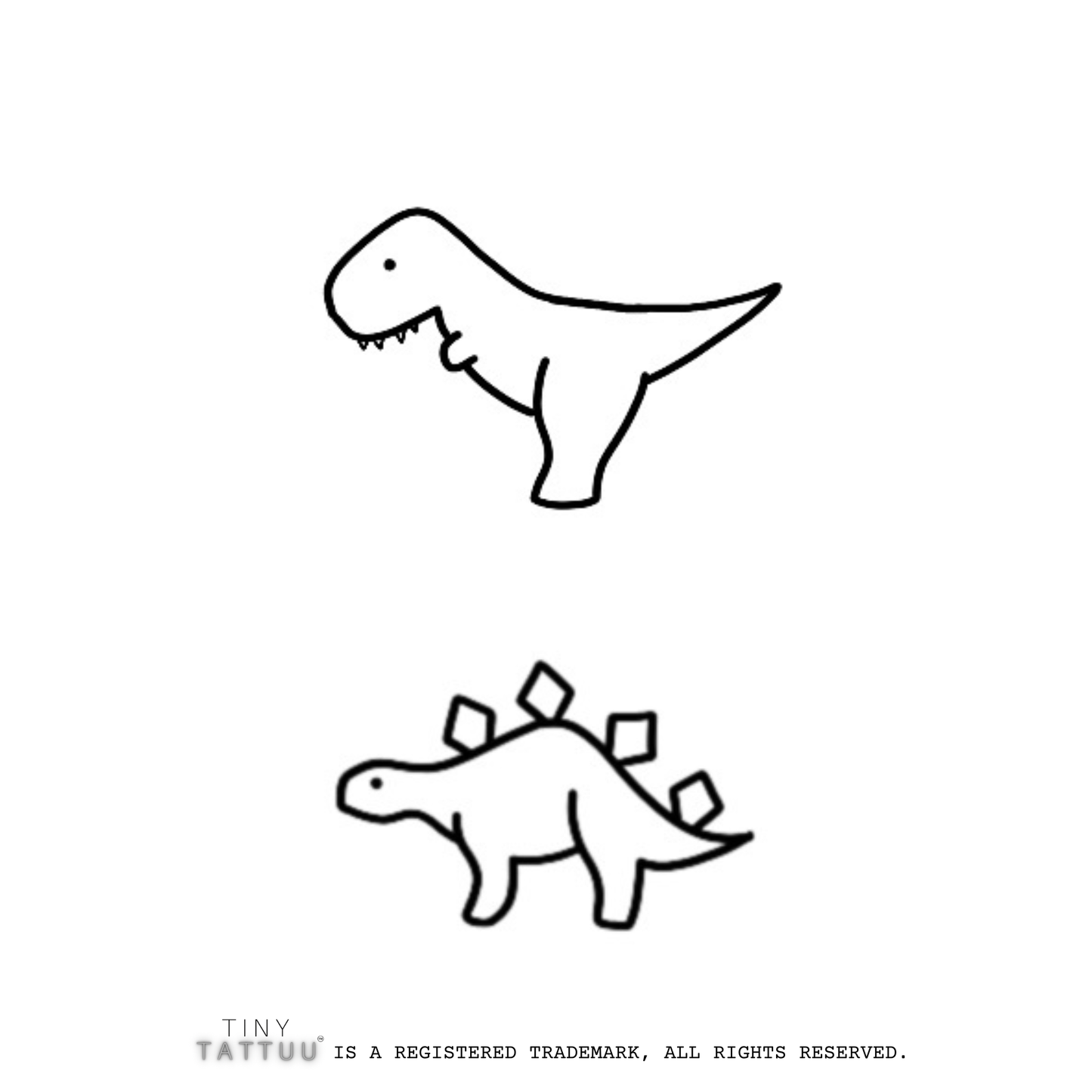 dinosaur duo temporary tattuu