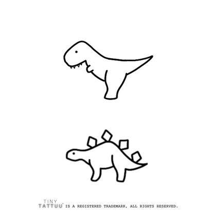 dinosaur duo temporary tattuu