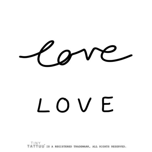 love temporary tattuu