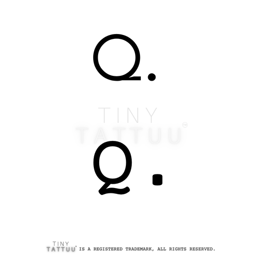 Q letter/initial temporary tattuu