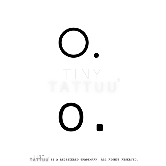 O letter/initial temporary tattuu