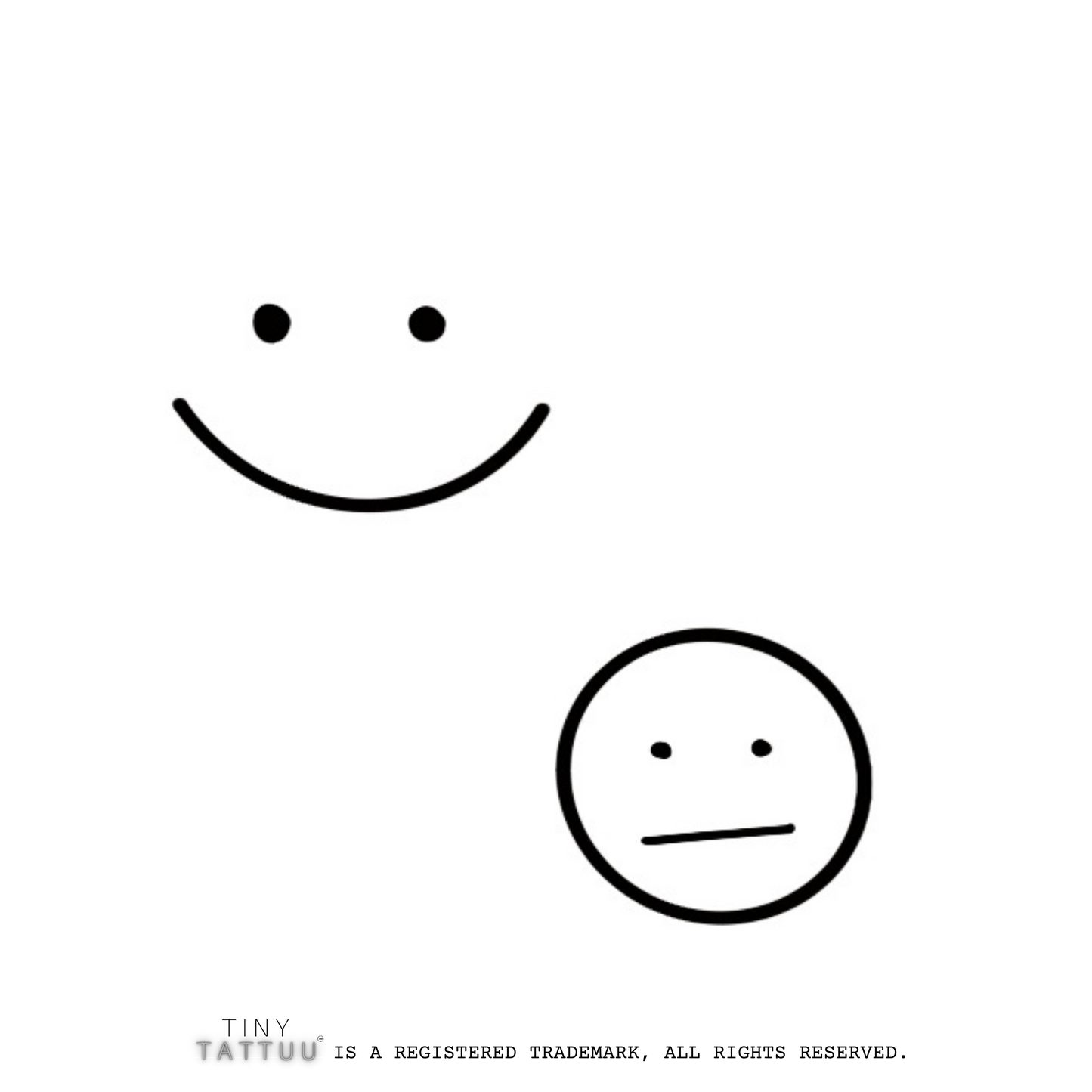 smiley temporary tattuu