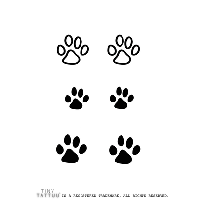tiny paw prints temporary tattuu