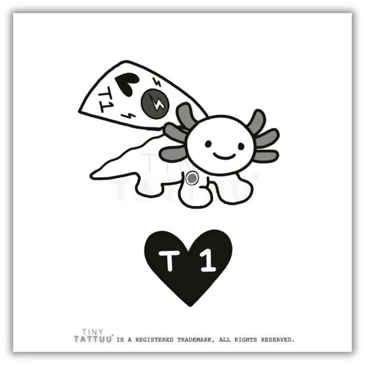 axolotyl type 1 diabetes charity temporary tattuu