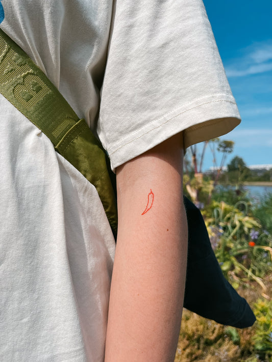 cherry chilli temporary tattuu