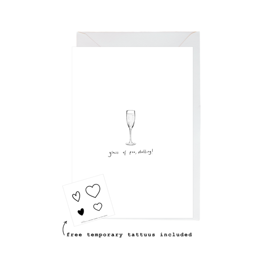 glass of poo dalling! card
